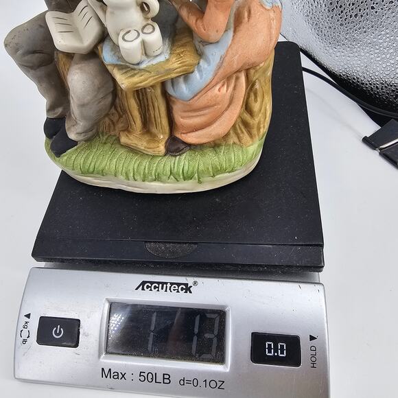 Vintage FEI Porcelain Bisque Elderly Couple Sharing a Moment Collector's Edition - Picture 8 of 8